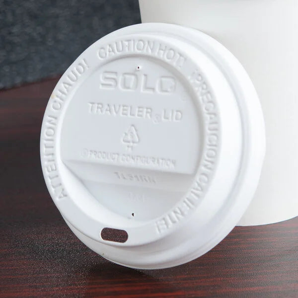 Solo TL31B2-0004 10 oz. Black Plastic Travel Lid - 1000/Case