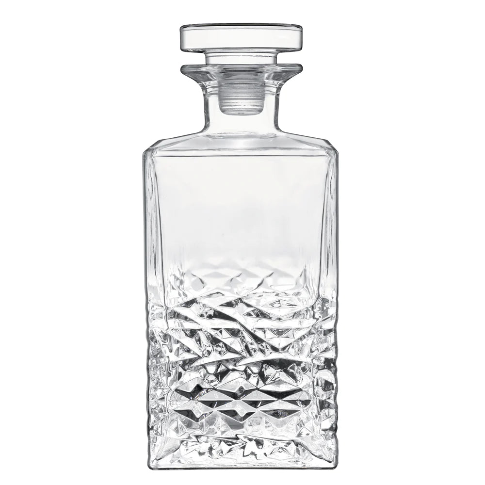 MIXOLOGY 25.25 OZ TEXTURES SPIRITS DECANTER WITH AIRTIGHT GLASS STOPPER (1 PIECE)