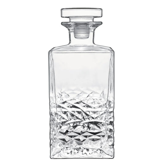 MIXOLOGY 25.25 OZ TEXTURES SPIRITS DECANTER WITH AIRTIGHT GLASS STOPPER (1 PIECE)