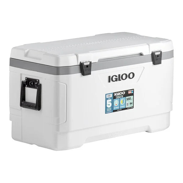 Igloo 49548 Marine Ultra 100 Qt. White Cooler with Comfort Grip Handles