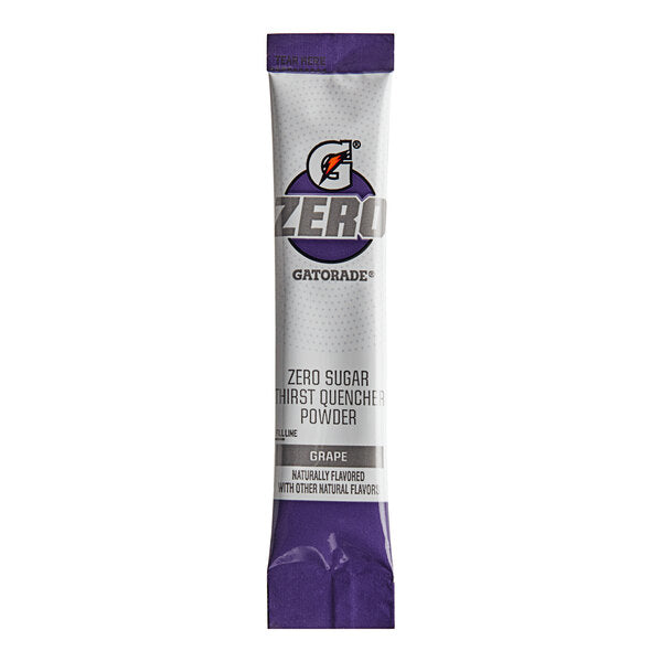 Gatorade Thirst Quencher Zero Sugar Grape Sports Drink Powder Single Serve Stick - 120/Case