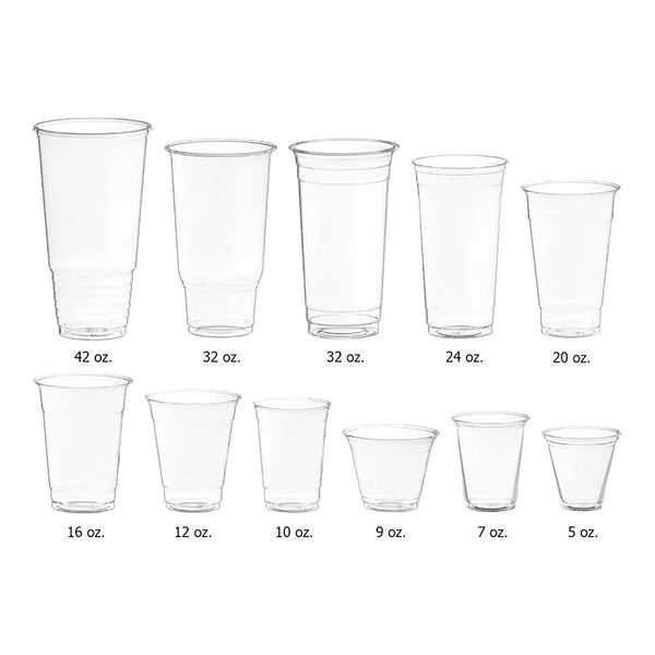 Choice 10 oz. Clear PET Plastic Cold Cup - 1000/Case