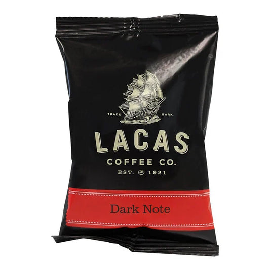 Lacas Coffee Dark Note Coffee Packet 3 oz. - 24/Case