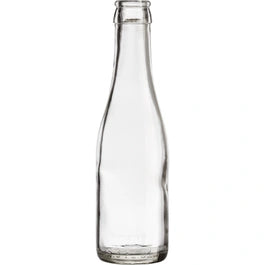 187 ml Clear Champagne Bottles, Pry-Off Crown, 26-609