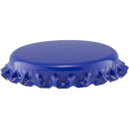 Blue Beer Bottle Caps, Oxygen Absorbing, 26 mm Pry-Off Crown