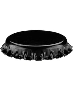 Black Beer Bottle Caps, Oxygen Absorbing, 26 mm Twist-Off Crown, 1,000/pk