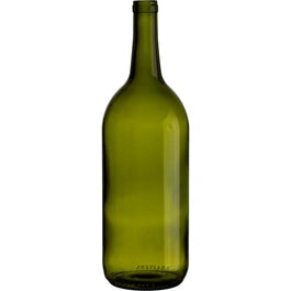 1.5 L Champagne Green Bordeaux Wine Bottles, Cork