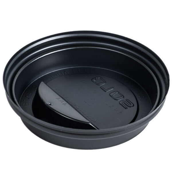 Solo TL31B2-0004 10 oz. Black Plastic Travel Lid - 1000/Case