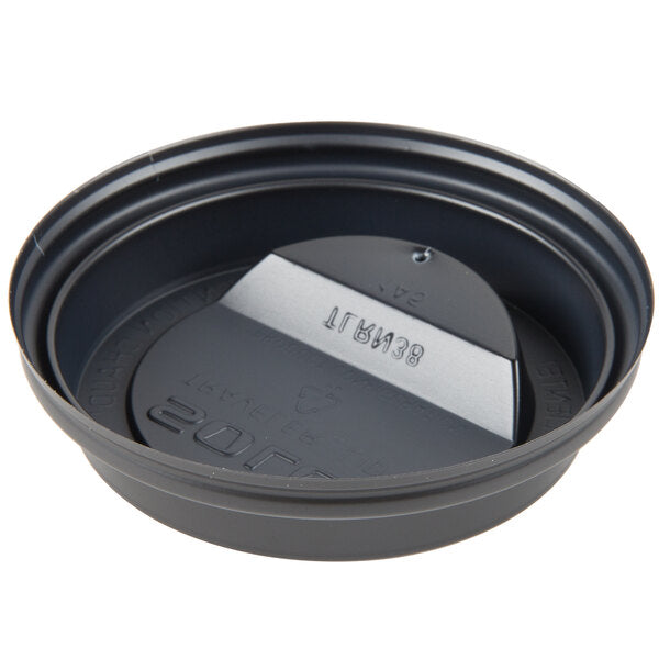 Solo TL38B2-0004 8 oz. Black Plastic Travel Lid - 1000/Case