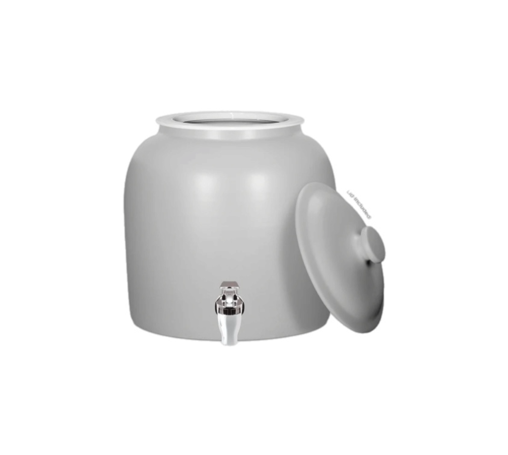 GEO Porcelain Ceramic Crock Water Dispenser - Gray