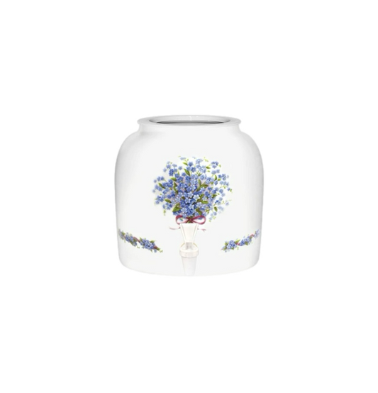 GEO Porcelain Ceramic Crock Water Dispenser - Forget me not