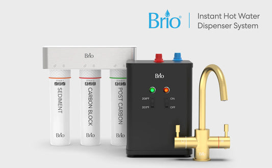 Brio 3-Stage Instant Hot Water Undersink Dispenser System – Brushed Gold