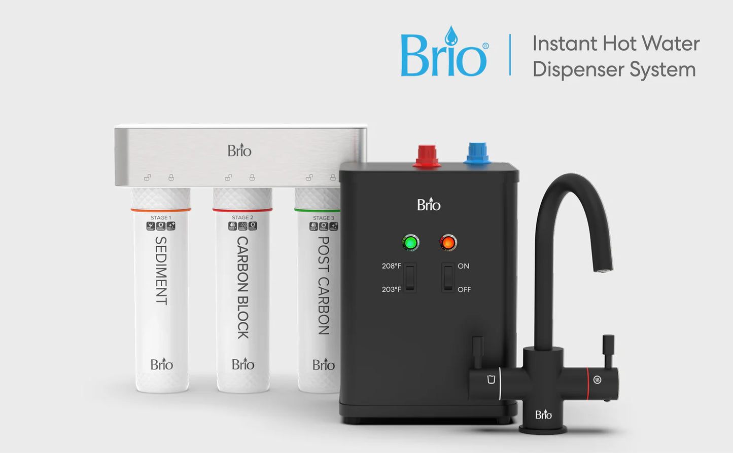 Brio 3-Stage Instant Hot Water Undersink Dispenser System