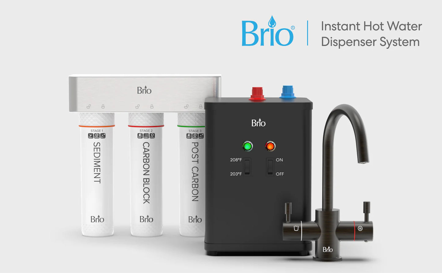 Brio 3-Stage Instant Hot Water Undersink Dispenser System