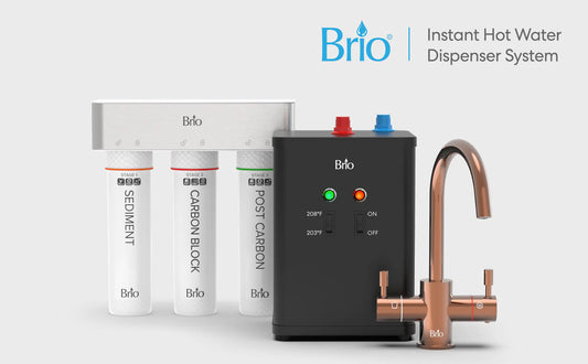 Brio 3-Stage Instant Hot Water Undersink Dispenser System – Rose Gold