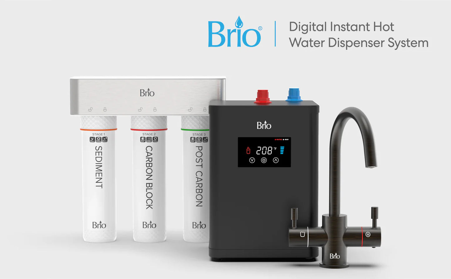 Brio 3-Stage Digital Instant Hot Water Undersink Dispenser System – Oil-Rubbed Bronze