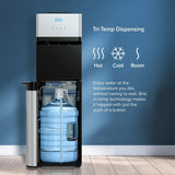 BRIO 500 Series No-Line Black Stainless Steel Bottom Load Water Cooler