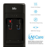 BRIO 300 Slim Series 2-Stage Black Bottleless Water Cooler