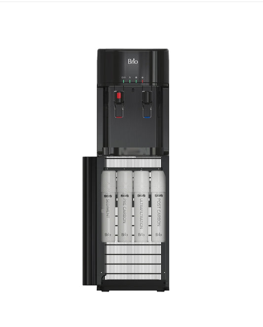 BRIO 300 Series 4-Stage UF Black Bottleless Water Cooler