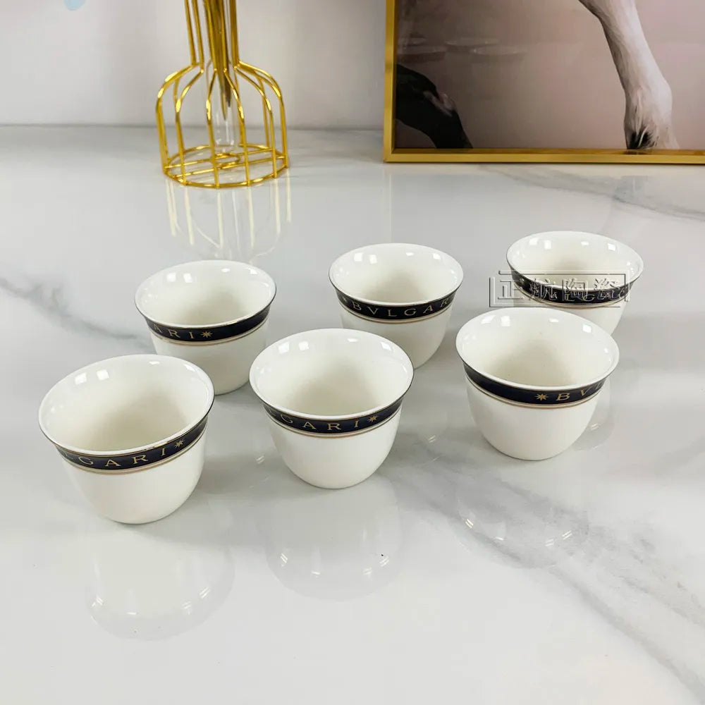 New 6 Pcts Urkish Espresso Cup Ceramic Cup Set Black tea Coffee Kitchen Party Beverage Utensils home Decoration Creative Gift