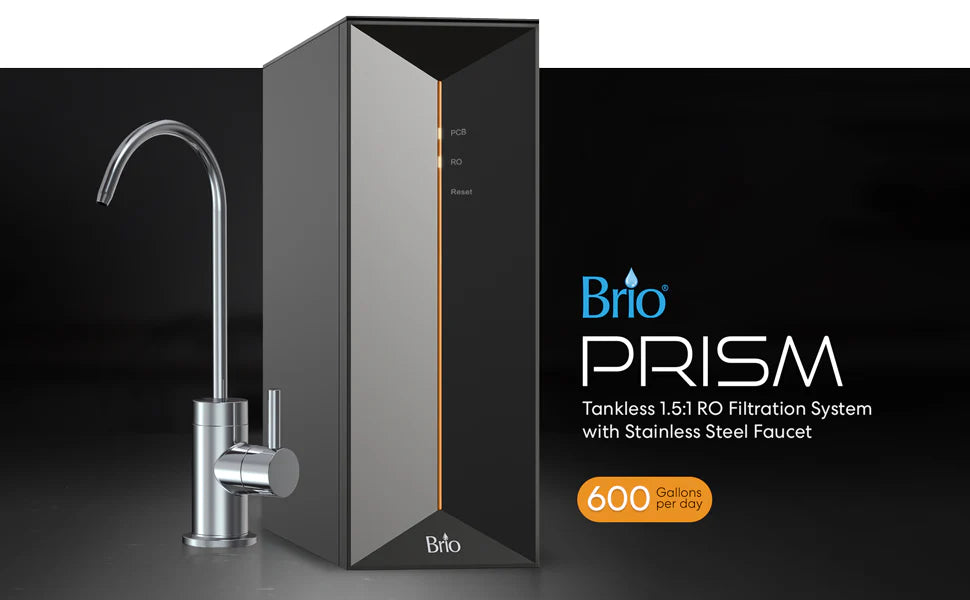 Brio PRISM Tankless RO Undersink Filtration System 600 GPD