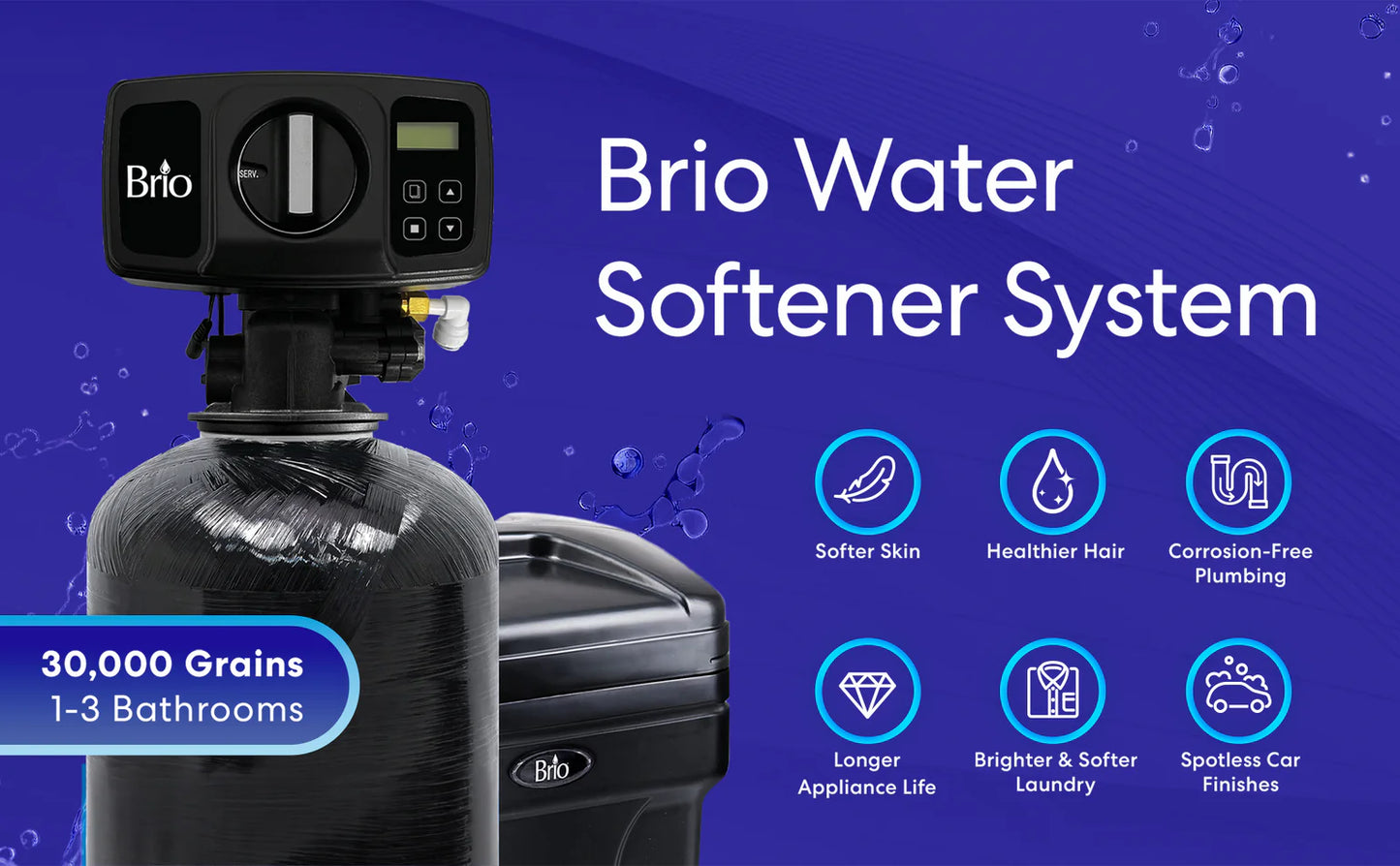 Brio Whole House Water Softener System – 30,000 Grains