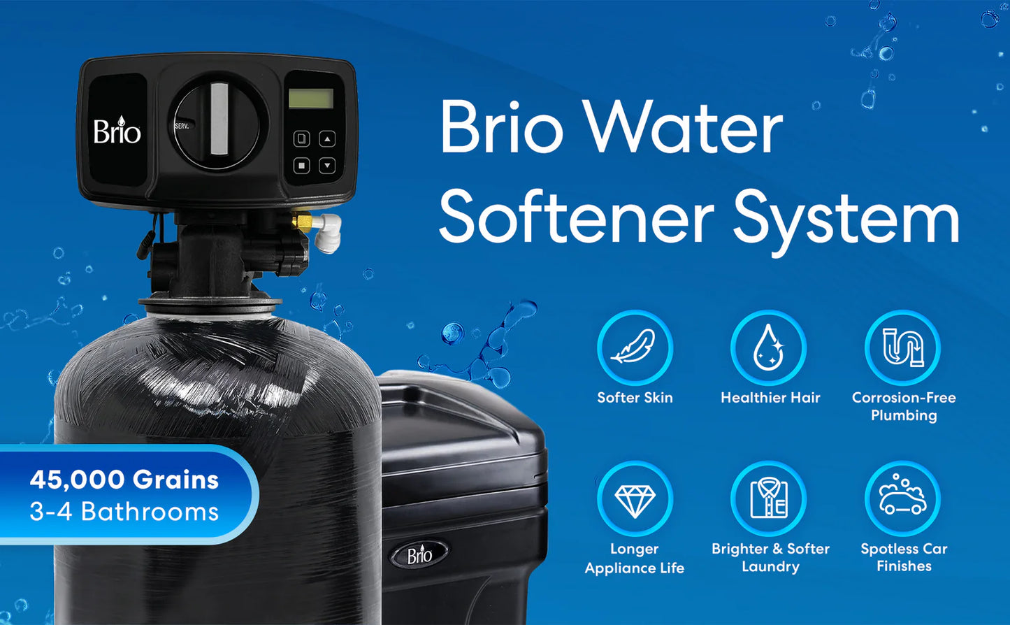 Brio Whole House Water Softener System - 45,000 Grains