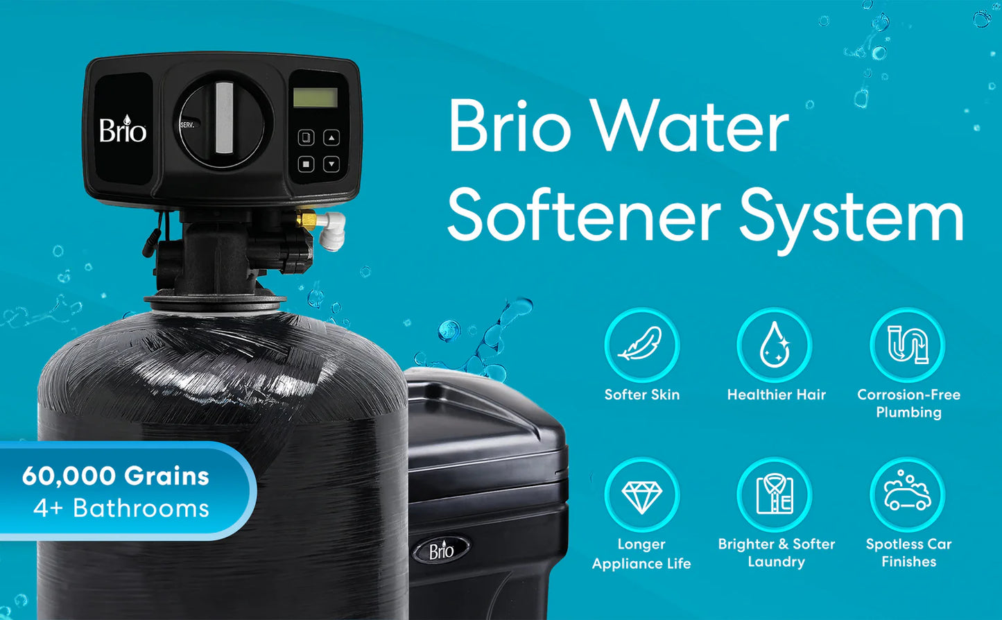 Brio Whole House Water Softener System - 60,000 Grains