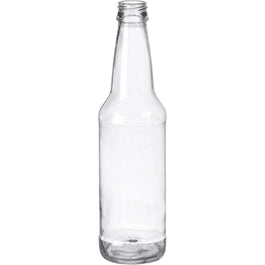 12 oz. (355 ml) Clear Glass Long Neck Beer Bottle, Twist-Off Crown, 26-502